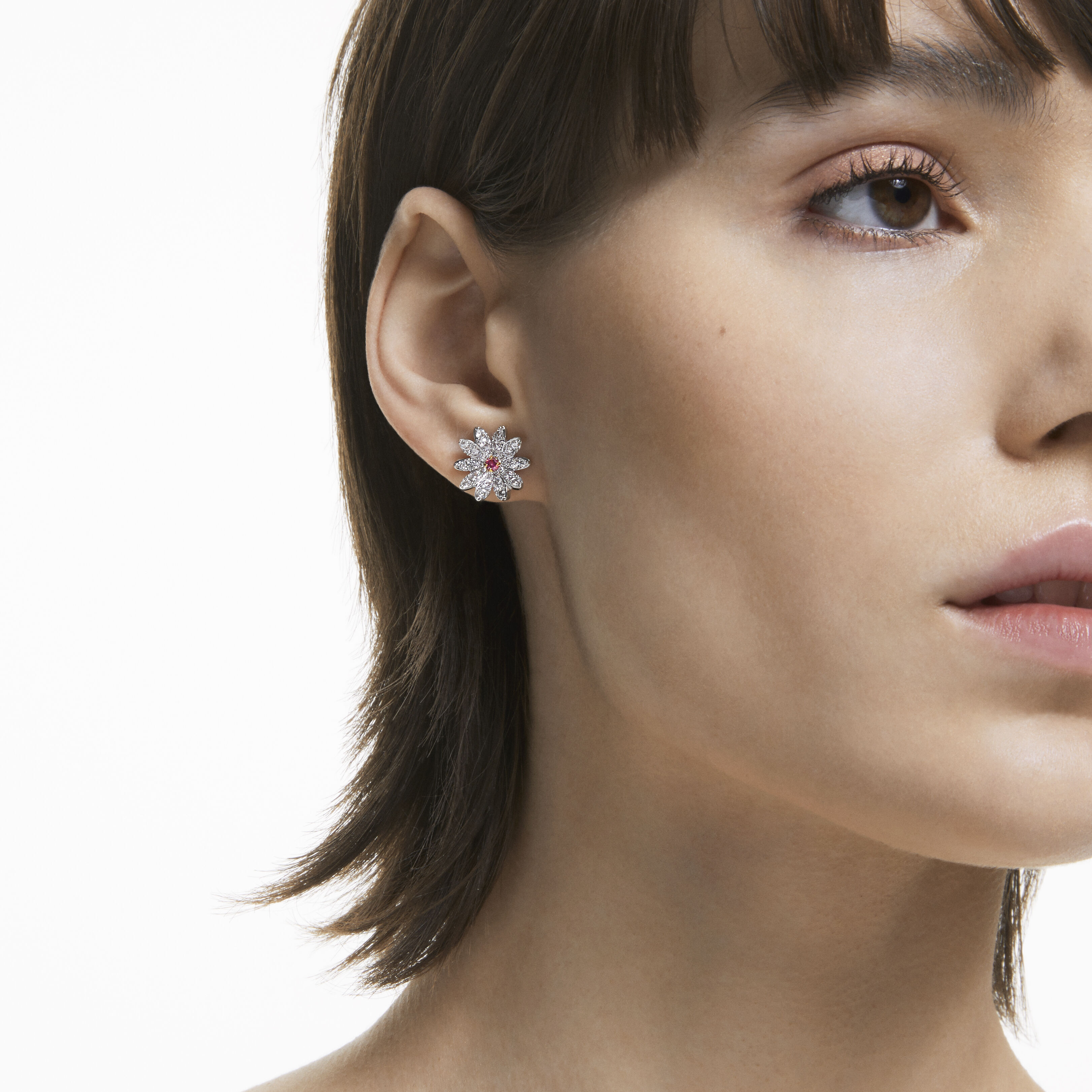 Diamond new arrivals earrings flower