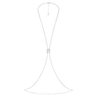 swarovski x skims body chain octagon cut box chain x shape white stainless steel