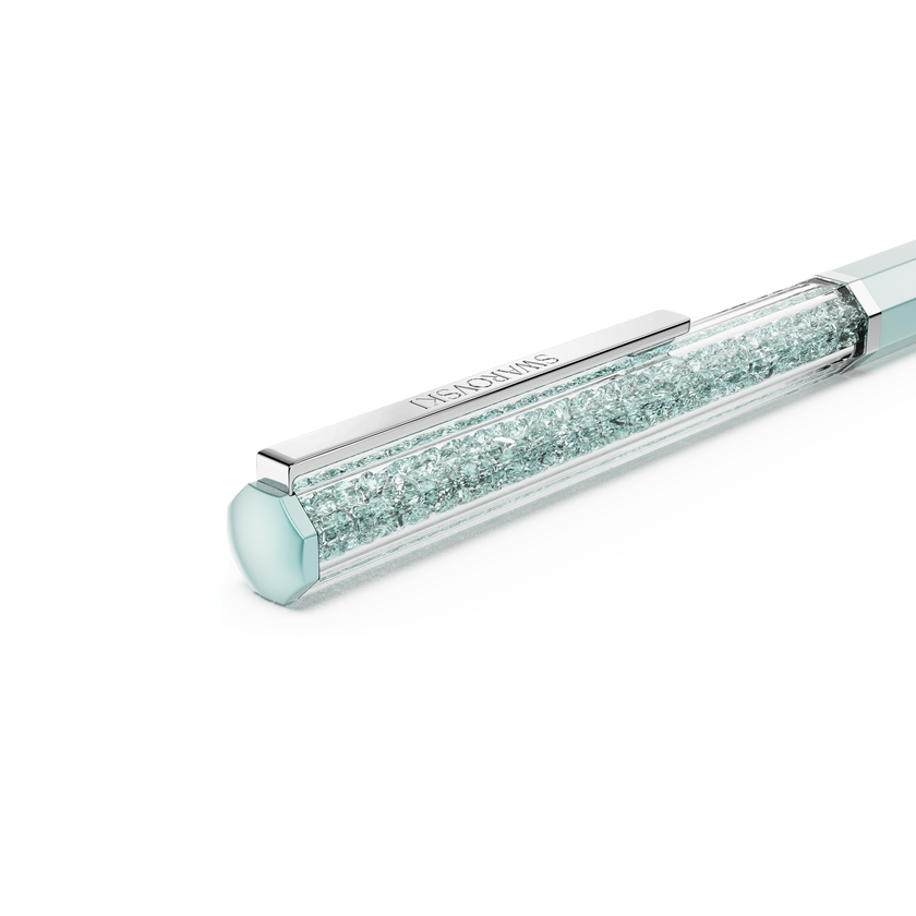 swarovski crystalline ballpoint pen  blue lacquered  chrome plated