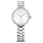 swarovski certa watch swiss made metal bracelet silver tone stainless steel