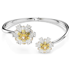 swarovski idyllia bangle  flower  yellow  rhodium plated
