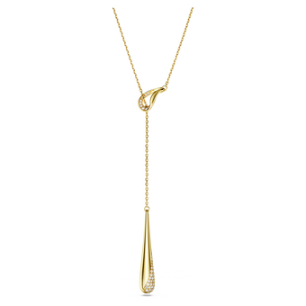 swarovski classica y pendant  round cut  white  sterling silver  18k gold finish