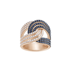 Buy Swarovski Lemon Knot Ring Blue Mixed Plating