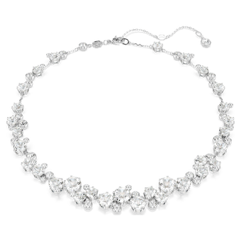 swarovski constella necklace round cut white rhodium plated
