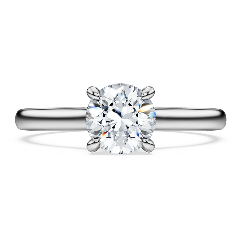 swarovski eternity solitaire ring  lab grown diamonds 1 ct tw  round shape  18k white gold