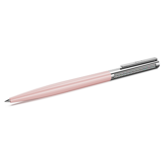 swarovski matrix tennis ballpoint pen  pink lacquered  chrome plated