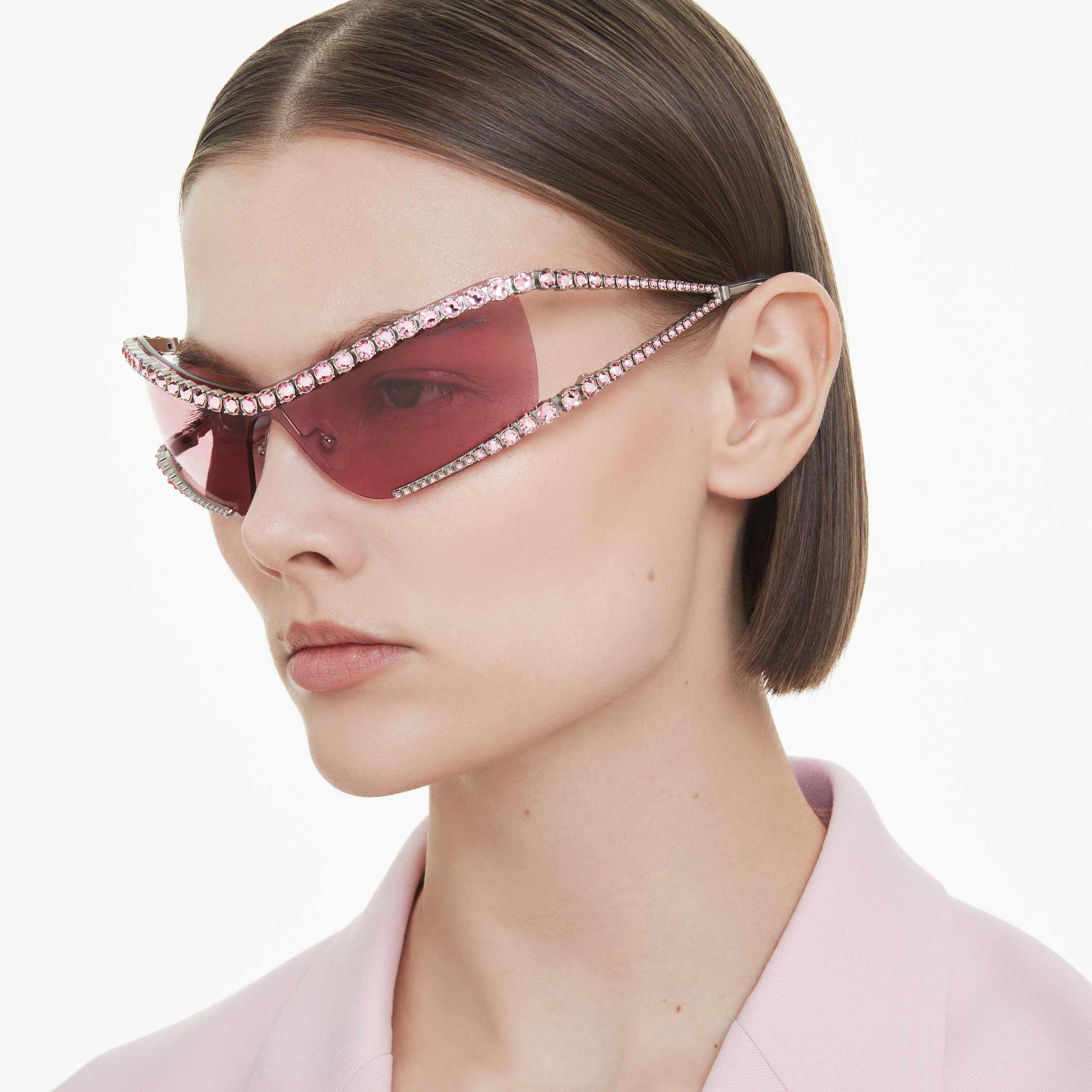 swarovski sunglasses  mask  pink