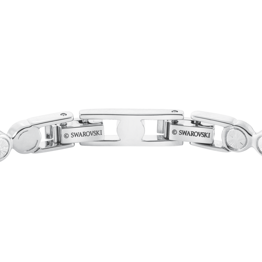 Tennis Bracelet, White, Rhodium Plated
