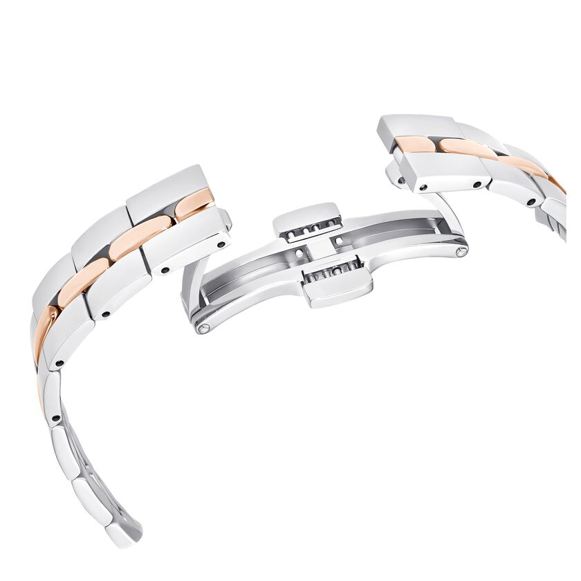 Cosmopolitan watch, Metal bracelet, White, Rose gold-tone finish