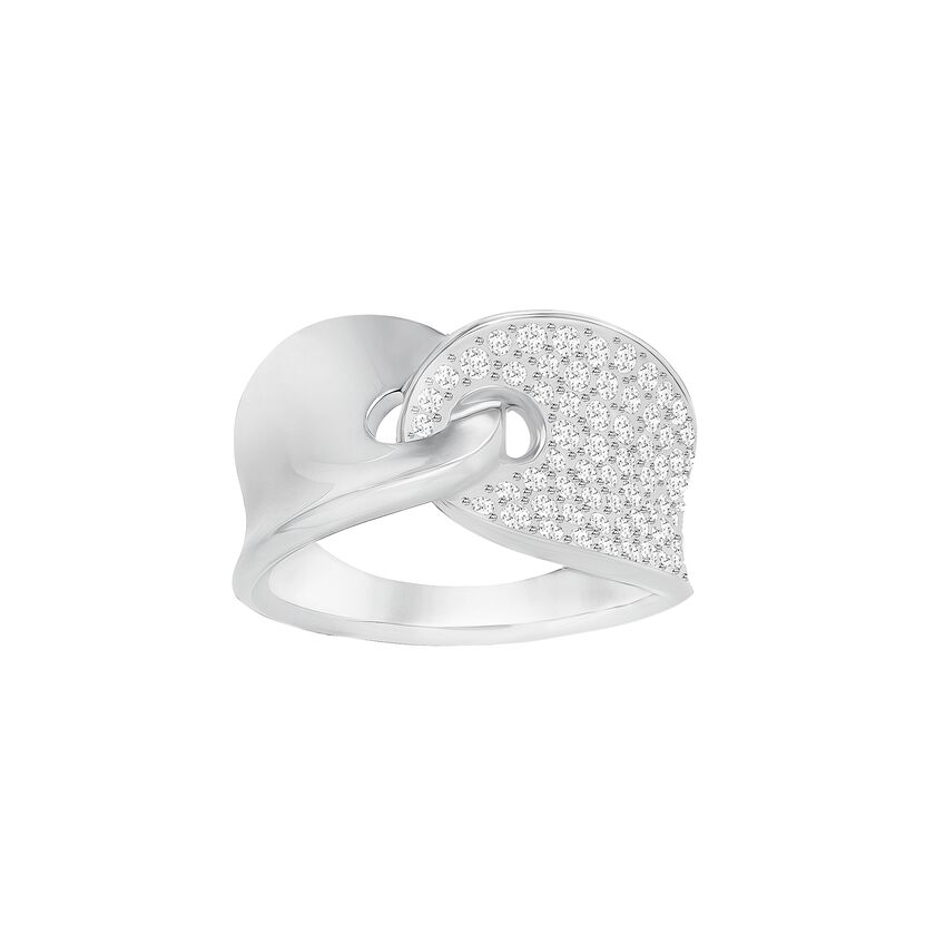 Guardian Ring, White, Rhodium Plating