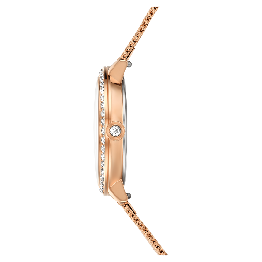swarovski certa watch  metal bracelet  rose gold tone  rose gold tone finish