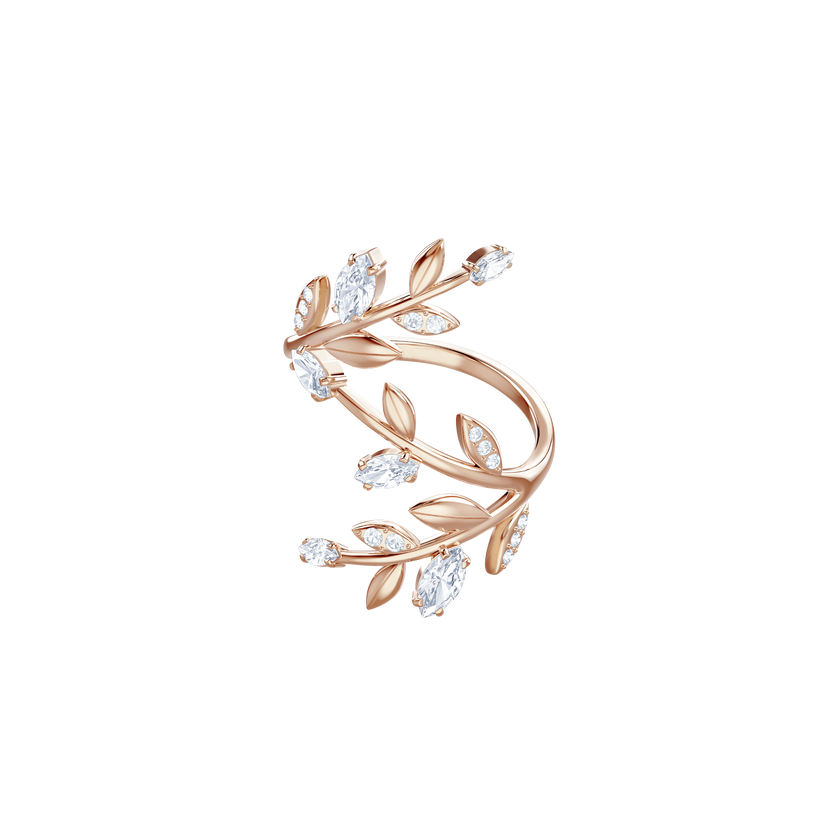 Mayfly Ring, White, Rose Gold Plating