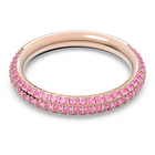Stone ring, Pink, Rose gold-tone plated