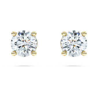swarovski eternity stud earrings laboratory grown diamonds 1 ct tw 18k yellow gold