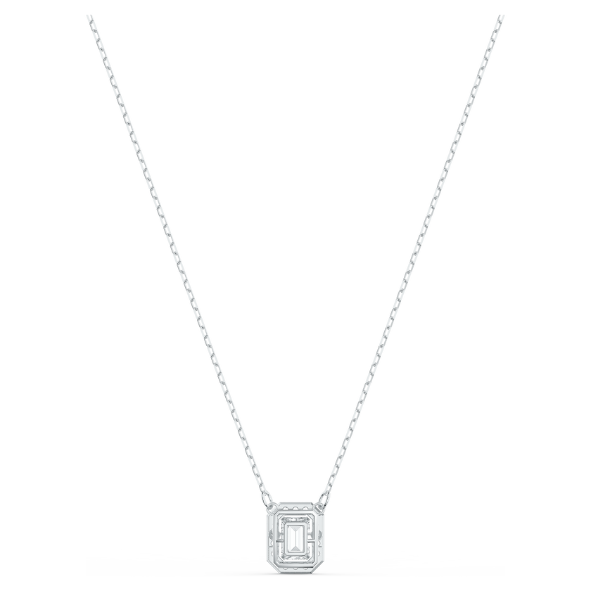 swarovski una necklace  octagon cut  white  rhodium plated
