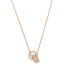 Further Pendant, White, Rose Gold Plating