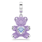 swarovski idyllia charm  mixed cuts  teddy  purple  rhodium plated