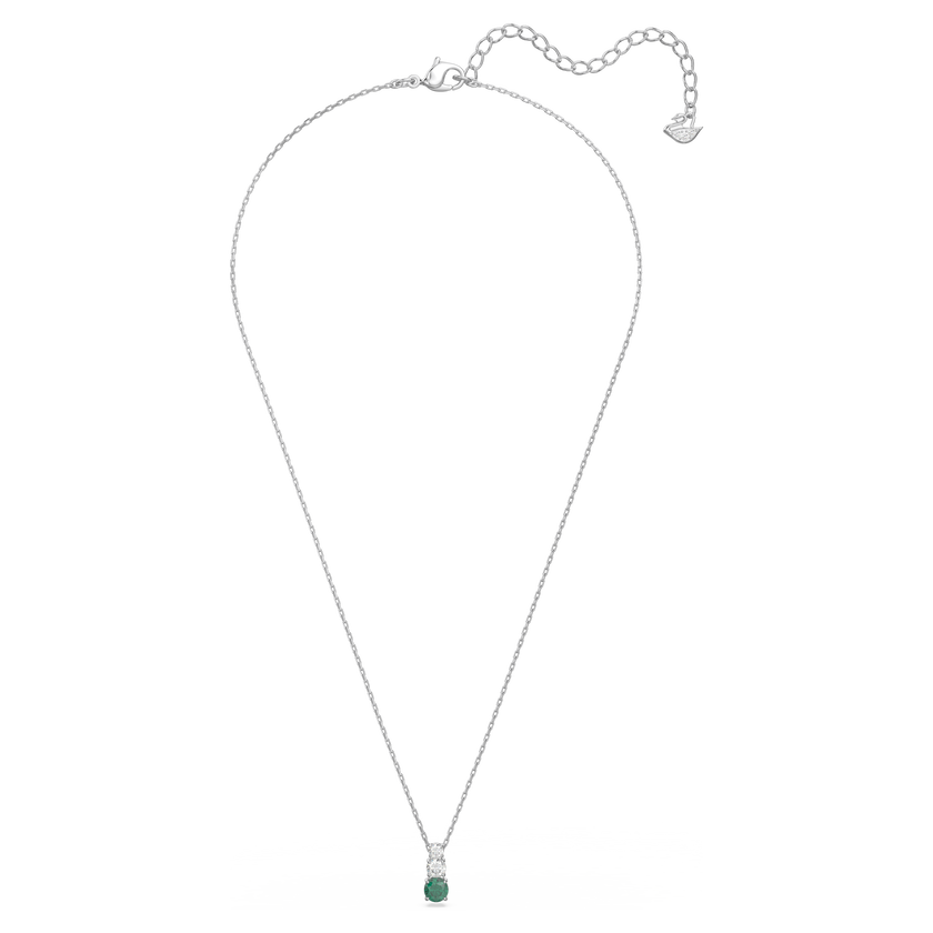 swarovski stilla attract pendant  green  rhodium plated