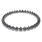 swarovski chroma necklace spike crystals gray ruthenium plated