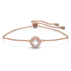 swarovski constella bracelet round cut pav white rose gold tone plated