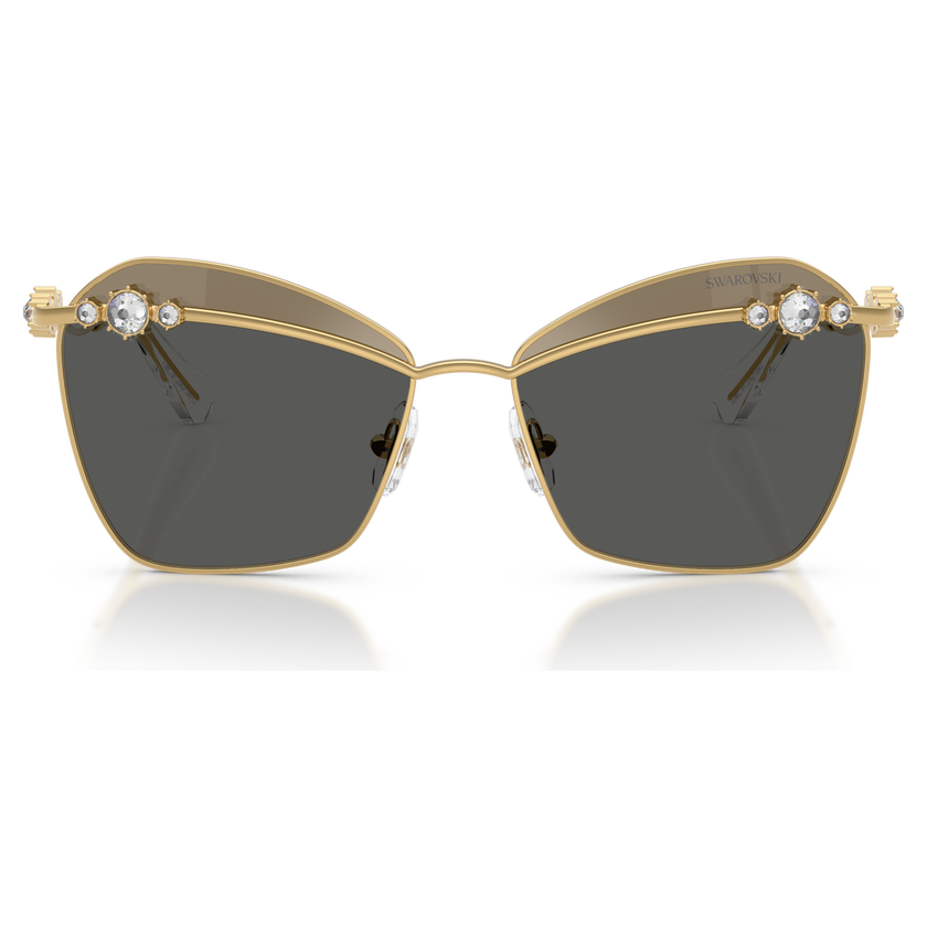 swarovski sunglasses  square shape  sk7040  gold tone