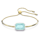 Orbita bracelet, Octagon cut, Multicolored, Gold-tone plated