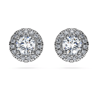 swarovski eternity stud earrings  laboratory grown diamonds 1 25 ct tw  18k white gold
