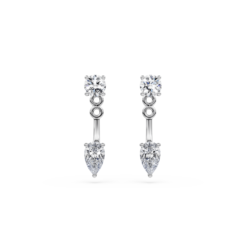 swarovski galaxy earring jackets  lab grown diamonds 0 82 ct tw  mixed shapes  sterling silver