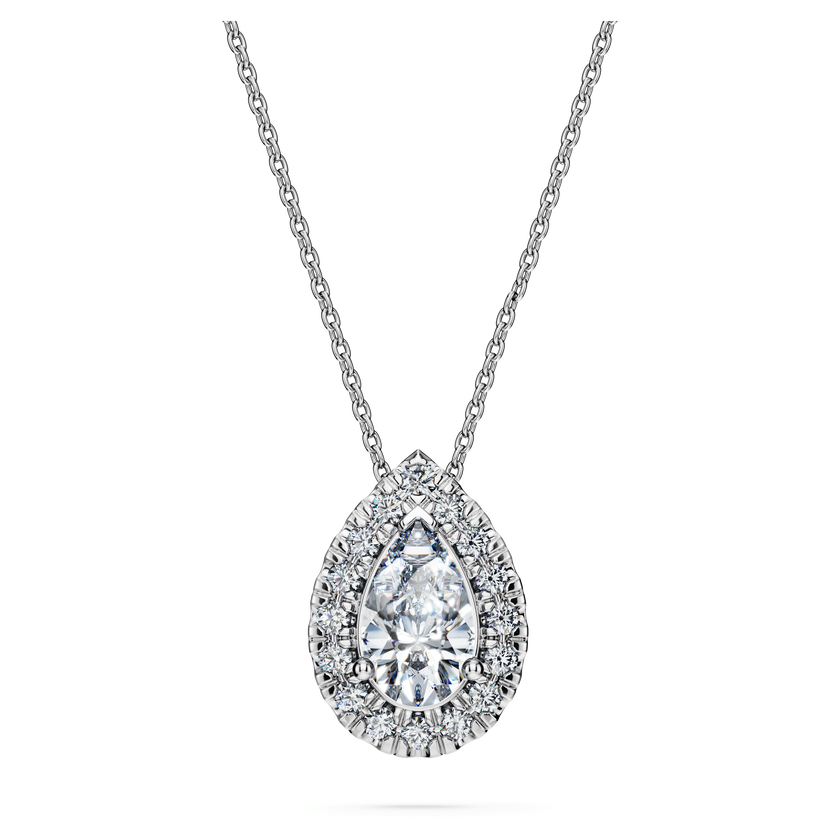 swarovski eternity pendant  laboratory grown diamonds 1 ct tw  18k white gold