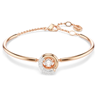swarovski dextera bangle round cut white rose gold tone plated