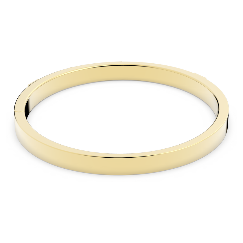 Thrilling Deluxe bangle, White, Gold-tone plated, Size S | Swarovski UAE