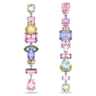 Gema drop earrings, Multicolored, Rhodium plated