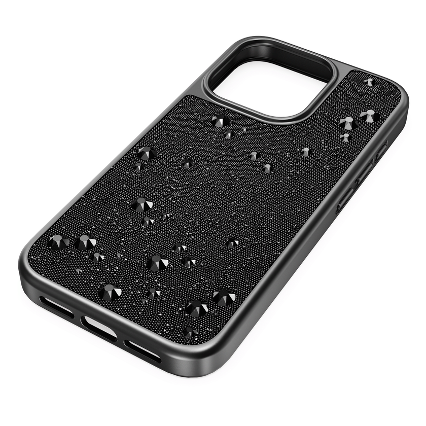 swarovski high smartphone case  iphone  15 pro  black