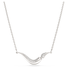 swarovski classica necklace  round cut  white  sterling silver