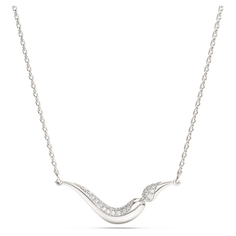 swarovski classica necklace  round cut  white  sterling silver