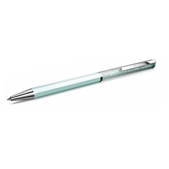 swarovski crystalline ballpoint pen  blue lacquered  chrome plated