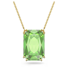 swarovski millenia pendant green gold tone plated