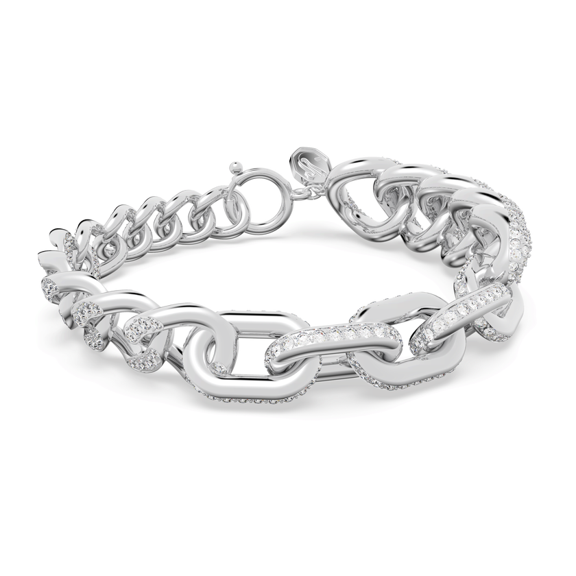 swarovski dextera bracelet  pav   white  rhodium plated