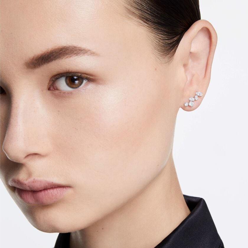swarovski galaxy ear cuffs  laboratory grown diamonds 1 25 ct tw  18k white gold