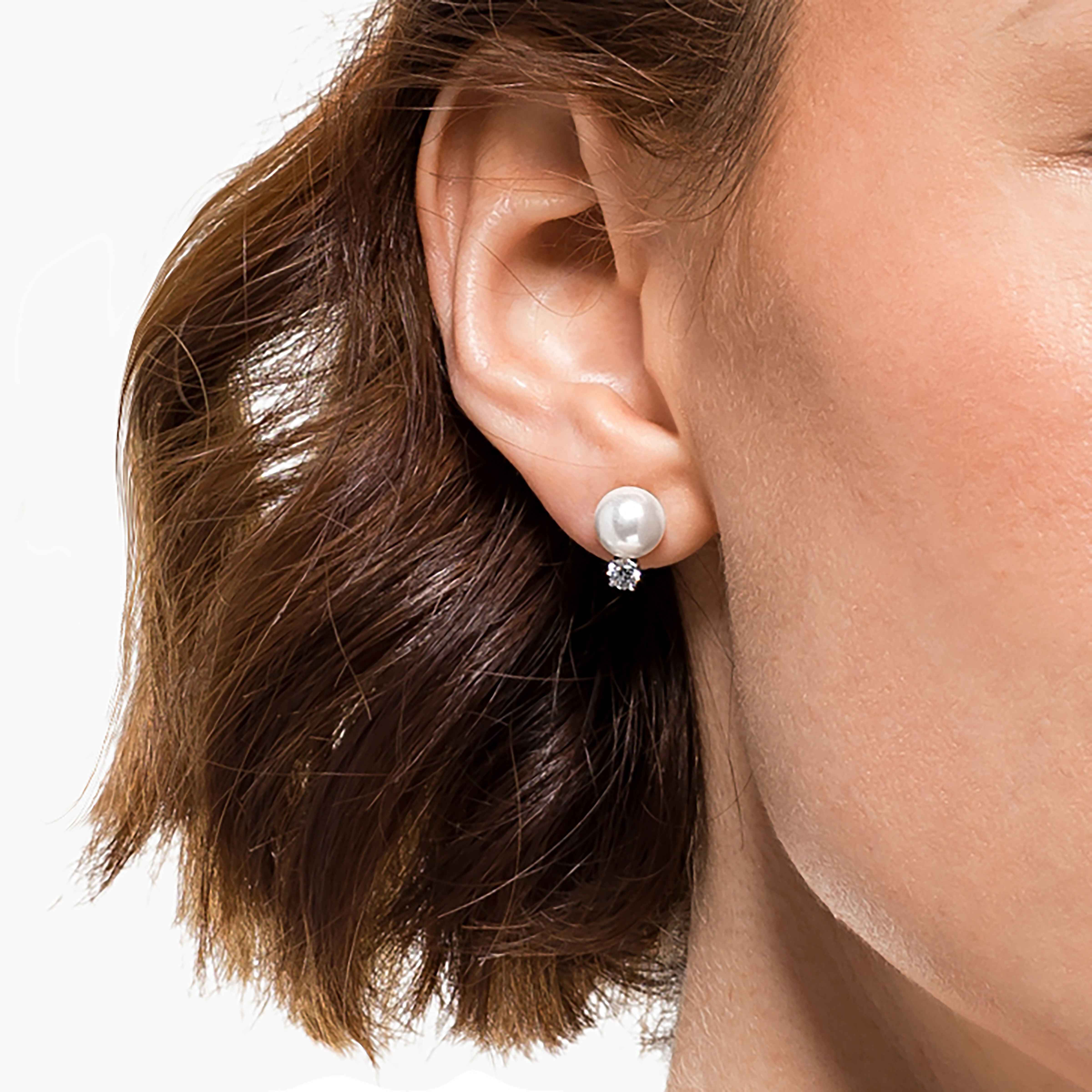 Pearl pierced earrings shop