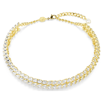 swarovski idyllia choker oval cut white gold tone plated