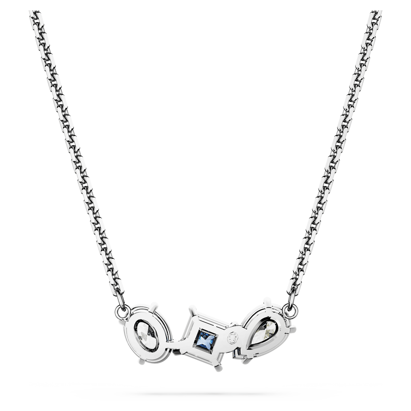 swarovski mesmera pendant  mixed cuts  blue  rhodium plated