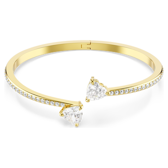 swarovski mesmera attract bangle heart white gold tone plated