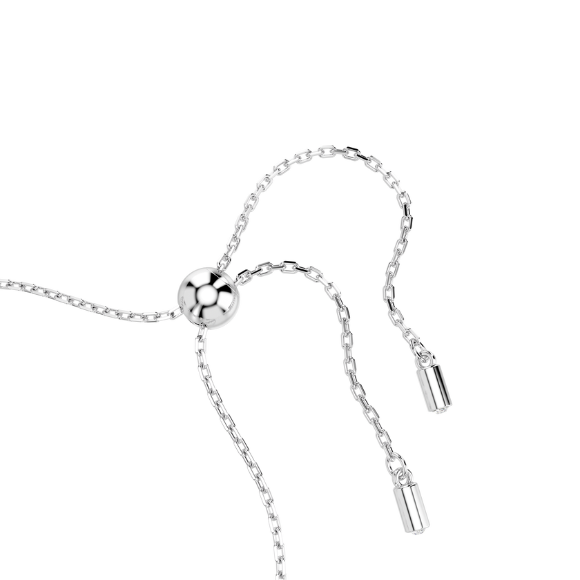 swarovski symbolica bracelet  clover  evil eye and horseshoe  blue  rhodium plated