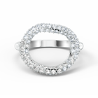 The Elements Air Ring, White, Rhodium plated