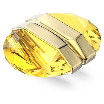 swarovski lucent ear cuff   single  magnetic  yellow  gold tone plated