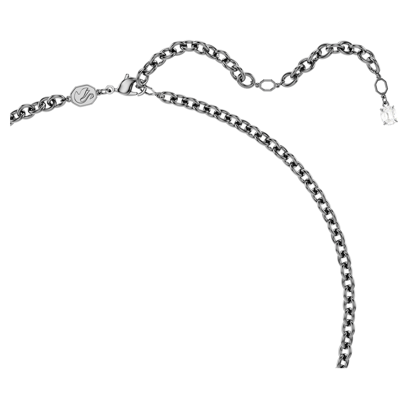 swarovski sublima pendant  mixed cuts  white  ruthenium plated