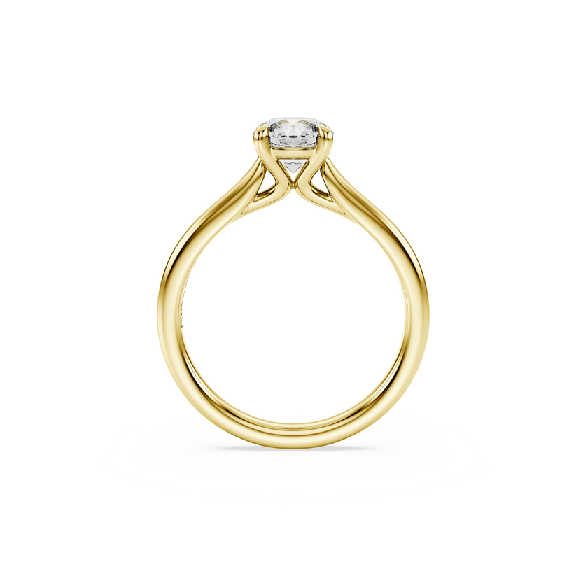 swarovski eternity solitaire ring  lab grown diamonds 1 0 ct tw  round shape  white  18k yellow gold