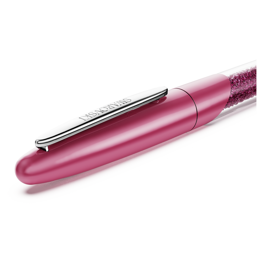 swarovski crystalline nova rollerball pen  pink  chrome plated