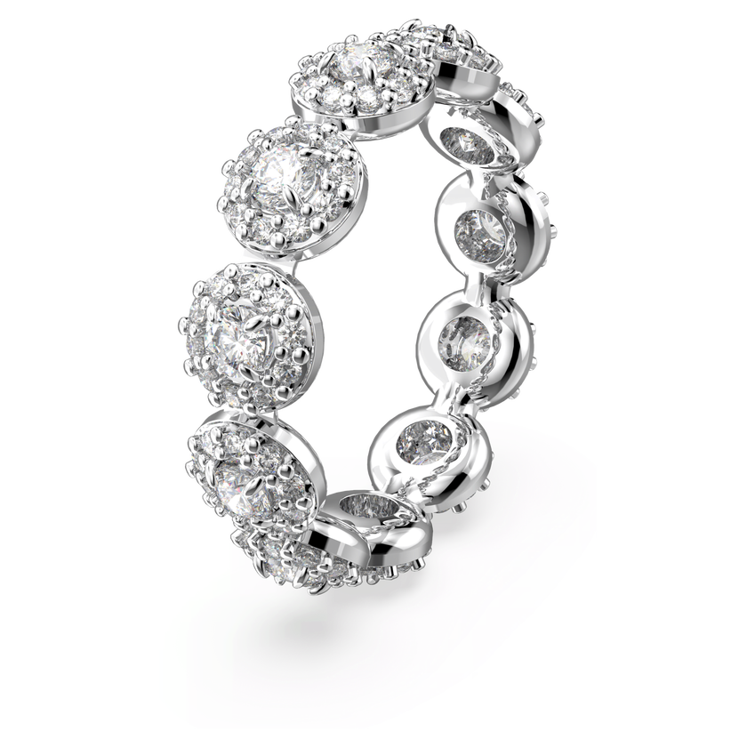 swarovski una angelic ring  round cut  white  rhodium plated